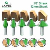 lavie 1pc 12mm 12 shank chamfer router bit 11 25 15 22 5 30 45 degree milling cutter for wood machine mc03232