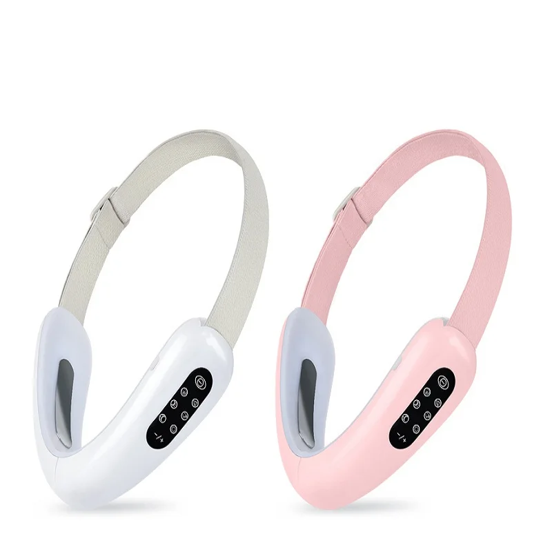 

Rechargeable Facial Slimming Belt LED Light Photon Therapy V Face Lifting Massager EMS Face Slimming Strap Cheek Lift Chin Slim