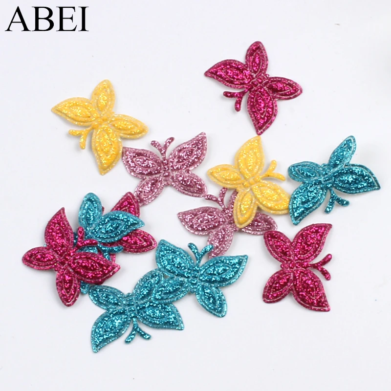 100 шт. разноцветные Мультяшные блестящие наклейки-бабочки для скрапбукинга | Дом