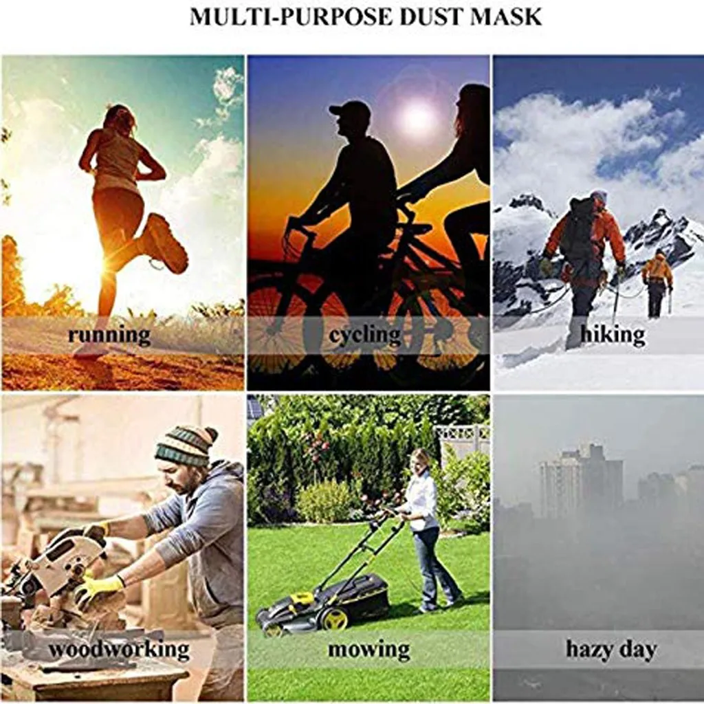 

30pcs Riding Protective Mask Filter Gasket 8pcs Face Cover Breathable Valve Outdoor Dustproof Anti Pollution Mask Filters A50