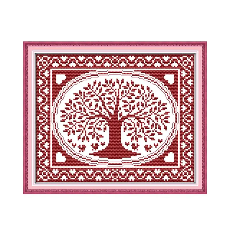 Набор для вышивки Дерево счастья крестиком 14 карат 18 карат|cross stitch set|dmc 14ctcounted cross