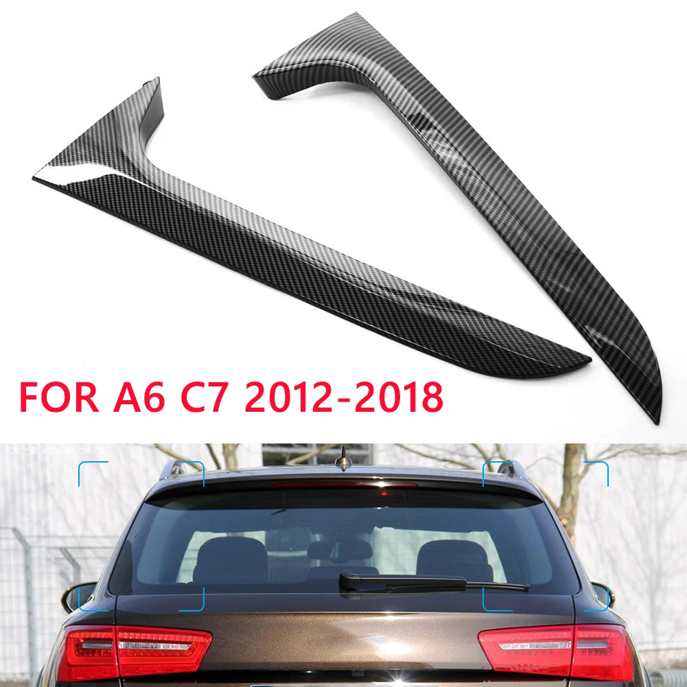 

Rear Window Side Spoiler ABS Plastic for Audi A6 C7 Allroad TDI Quattro 2012-2018 Carbon Fiber Look Auto Replacement Parts