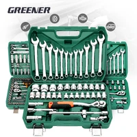 greener hand tool sets car repair tool kit set mechanical tools box for home socket wrench set ratchet screwdriver kit
