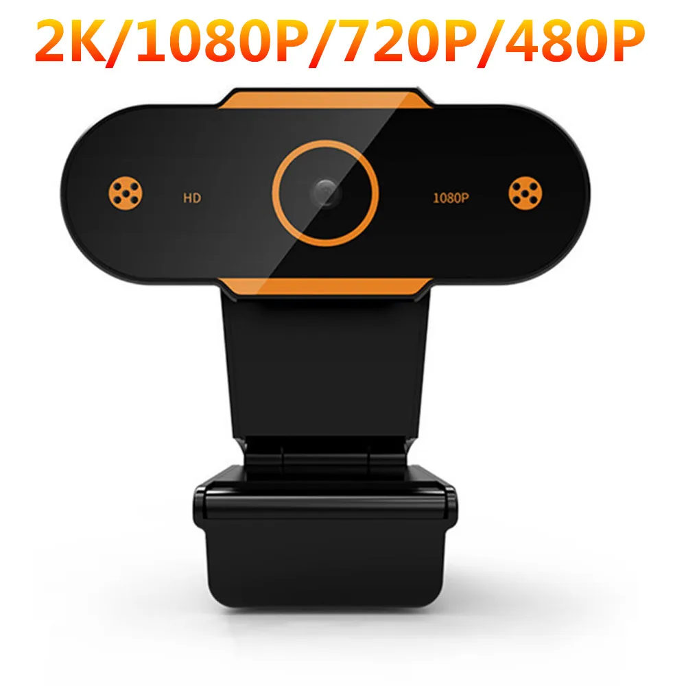 

2020 Auto Focus 2K 1080P 720p 480p HD Webcam with Mic Rotatable Web Camera Cam Mini Computer WebCamera Cam Video Recording Work