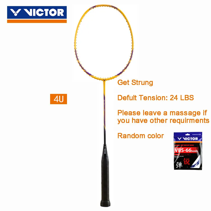 4U get strung VBS66N Ракетка для бадминтона victor raquete Новинка углеродистая струйная скоростная серия высокого натяжения ARS-10 - Цвет: 4U get strung VBS66N