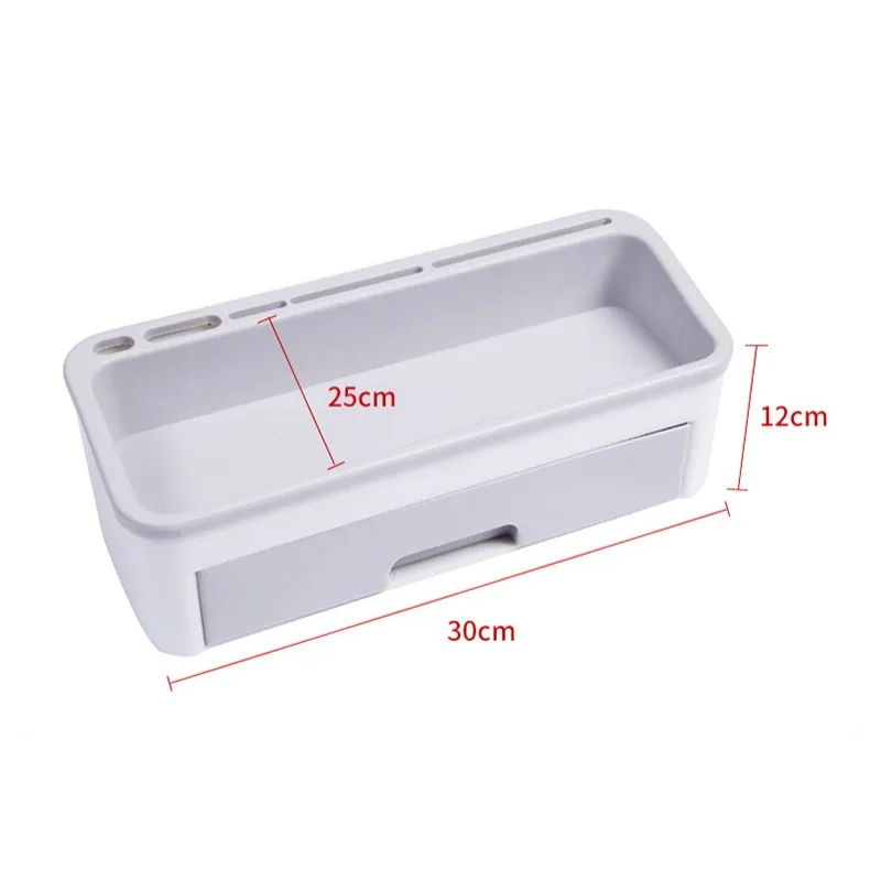 

Multifunctional Bathroom Holder Wall Mounted Bath Shelf Waterproof Pouch-free Bath Storage Rocks With Drawer Bathroom Organizer