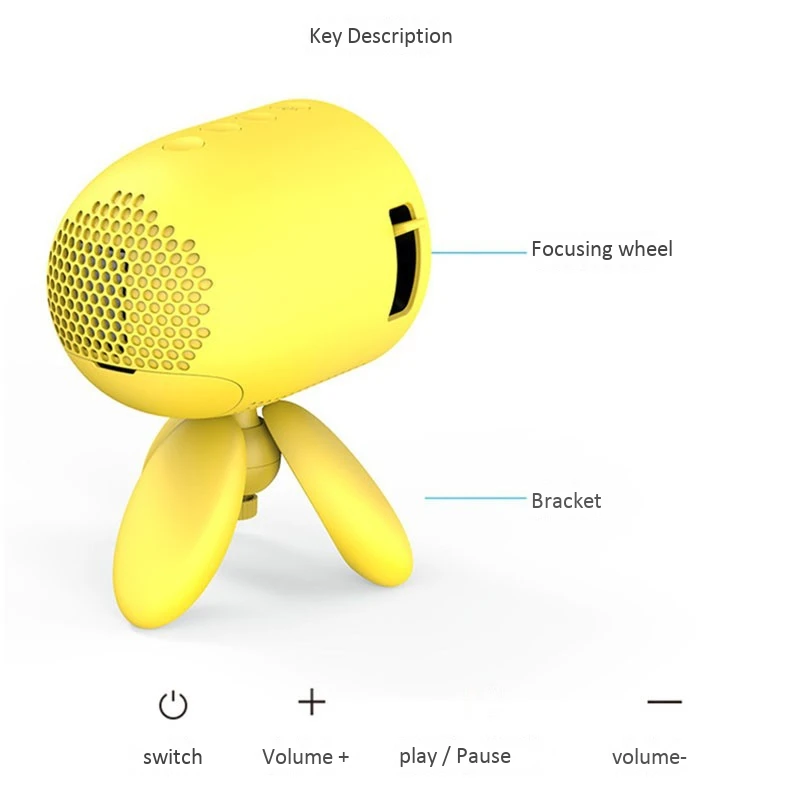 

Hot YG221 LED Home Mini Projector Support 1080P HD USB AV TF Media Player