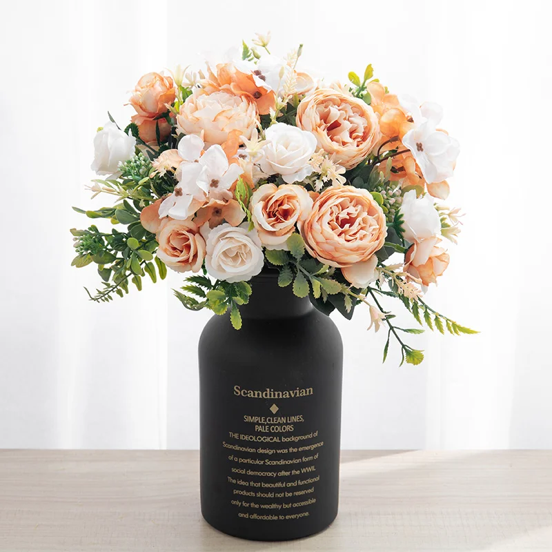 Искусственная Гортензия роза пион искусственное украшение для дома товары