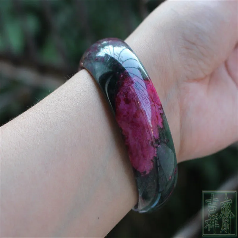 China Hand Engraving Natural Jade Bracelet 63mm Diameter Woman Bangle | Дом и сад