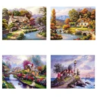 Квадратная алмазная живопись 5D сделай сам, мозаика для дома с лесом, искусство вышивки стразами в виде животных, семейное украшение, ручная работа, подарок