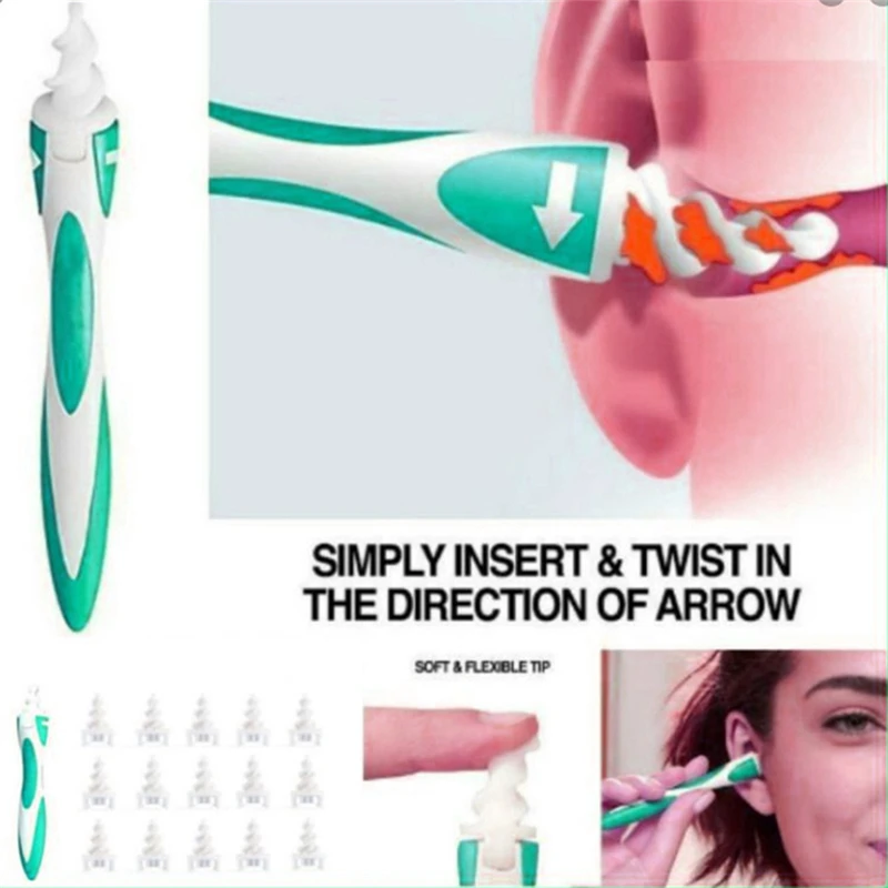 4 Цвет Ушная палочка уха мастер воск для удаления спираль мягк тампон Палочки