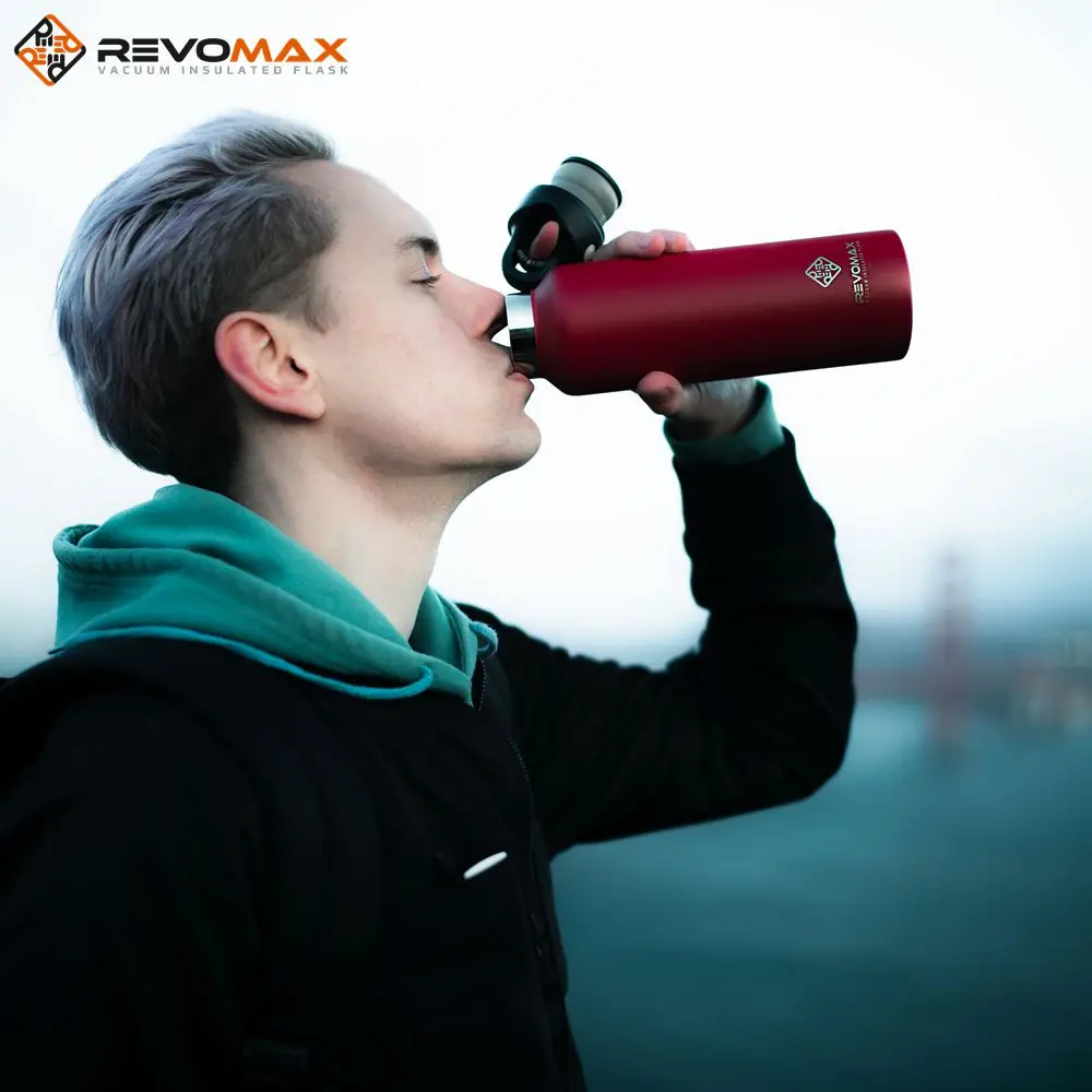 Спортивная вакуумная фляжка Revomax 592 мл/20 унций из двойной нержавеющей стали