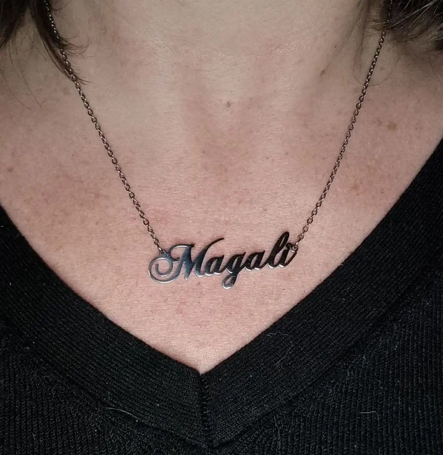 Индивидуальное ожерелье с именем ручной работы на заказ художественная подпись