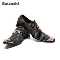 batzuzhi luxury mens business leather shoes designers dress shoes men slip on formal shoes for party wedding size eu38 46