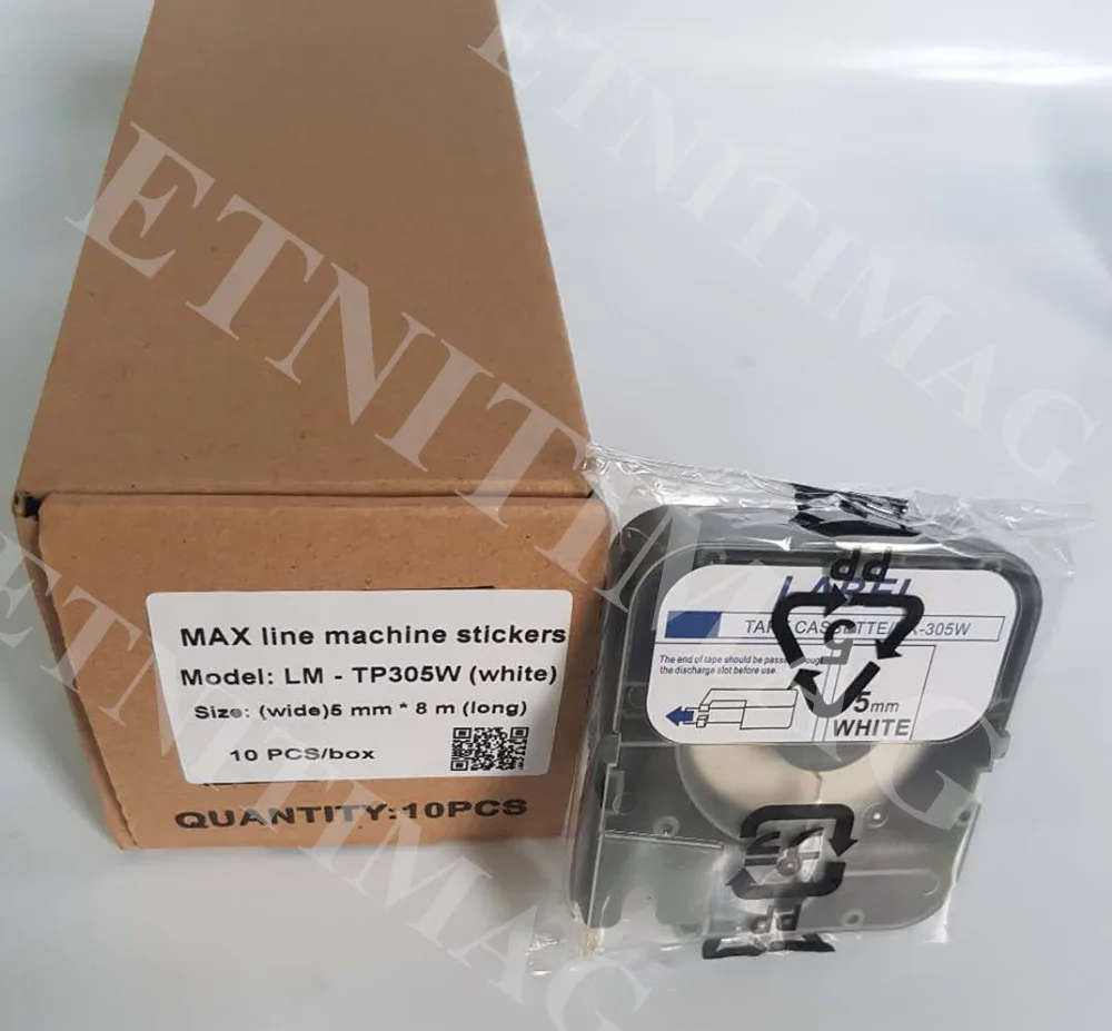 Factory Wholesale Cassette tape label lm-wx305w 5mm white for max letatwin Cable I.D.Printer lm-380e lm-390a/pc lm-400a | Компьютеры и