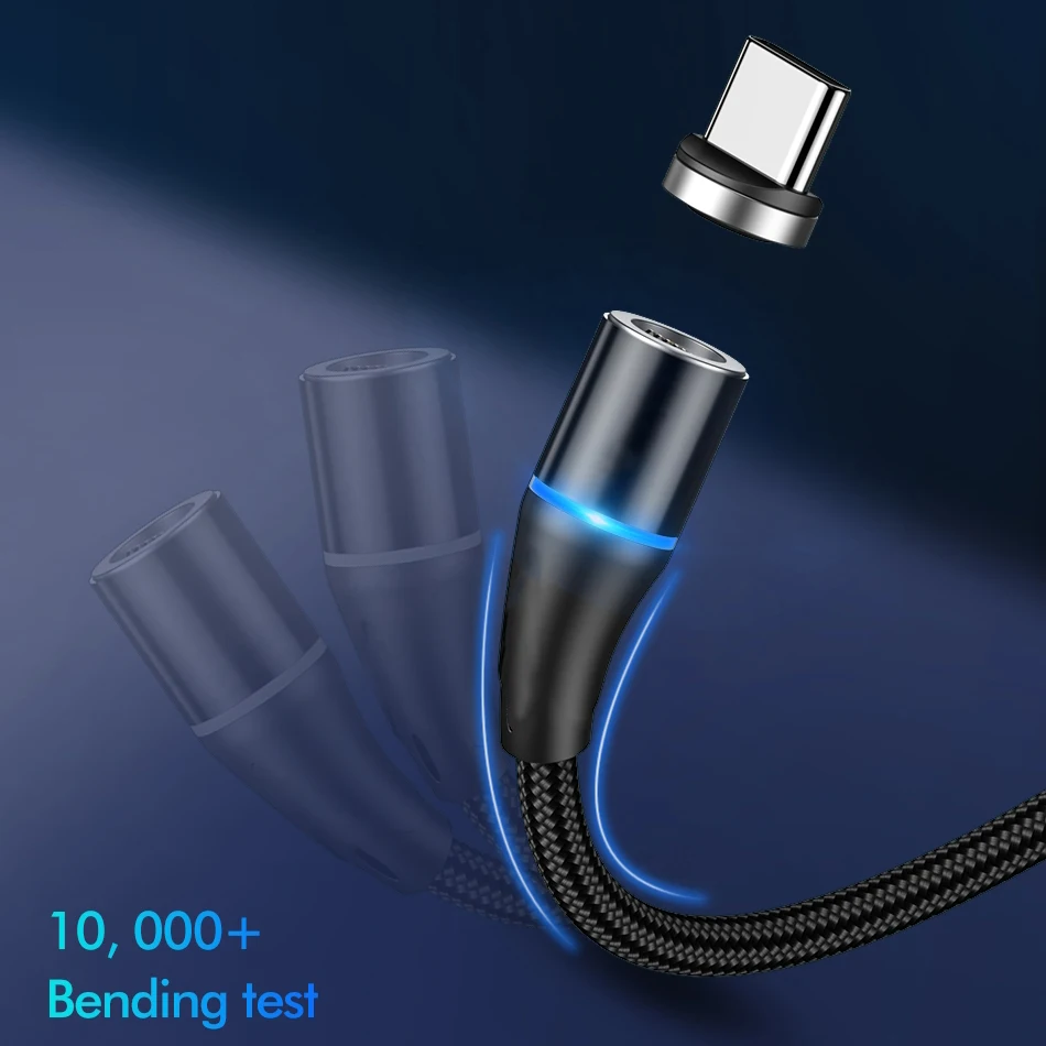 RDCY 5A Magnetic Cable Micro Usb Type C Super Fast Charging Phone LED Light 1M 2M For iPhone Xiaomi Huawei samsung | Мобильные