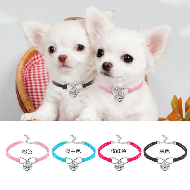 Милый Кот ожерелье ошейник для собак с сердцем кулон собака щенок ошейники