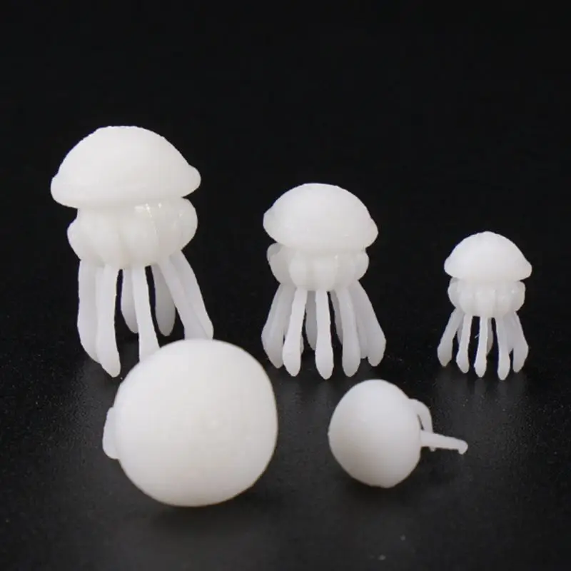 

2021 New 16 Pcs/set 3D Mini Jellyfish Modeling Epoxy Filling Material Crystal Ocean Resin DIY Craft Decoration UV Filler