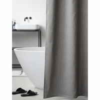 liang qi imitation linen shower curtain nordic bathroom partition waterproof thicken high quality bathing tools home decoration