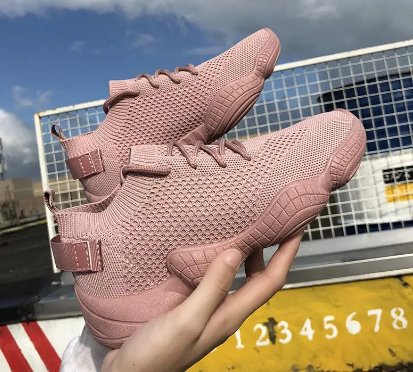 

Women's breathable sneakers fashion Flying Weaving Socks Shoes Sneakers Casual Shoes Student Running Shoes sports shoes