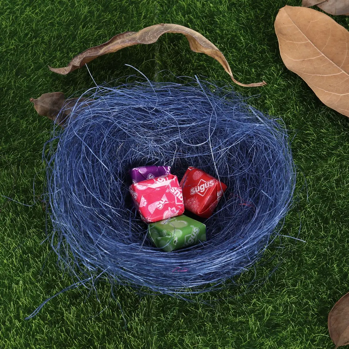 3 шт. искусственное гнездо пасхальное украшение мини цветная нить Птичье гнезда