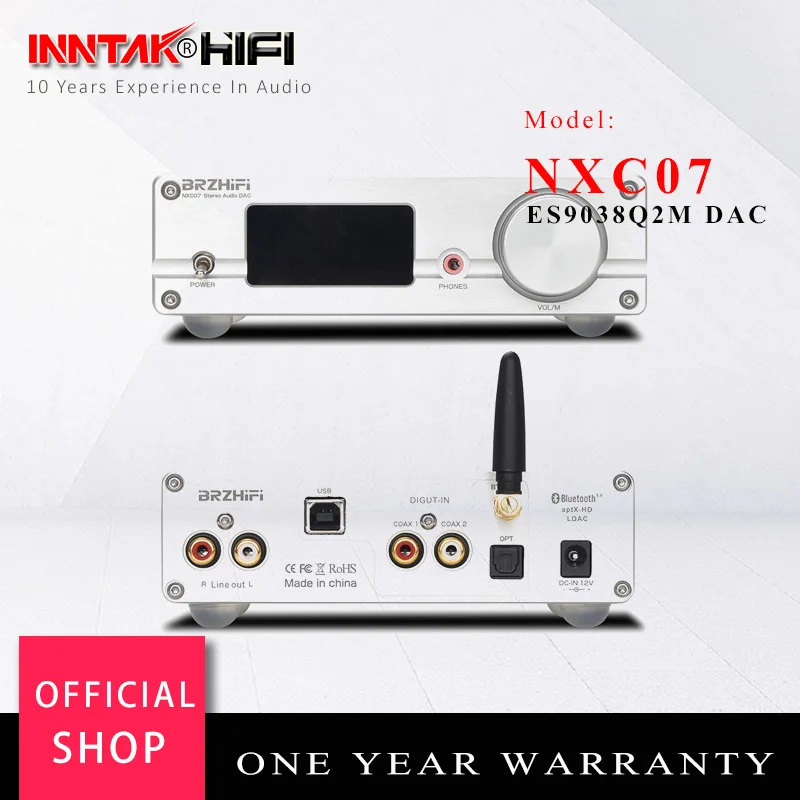 NXC07 ES9038 Q2M USB DAC декодер с CSR8675 Bluetooth 5 0 Поддержка 32 бит/384K DSD DOP|Цифро-аналоговые