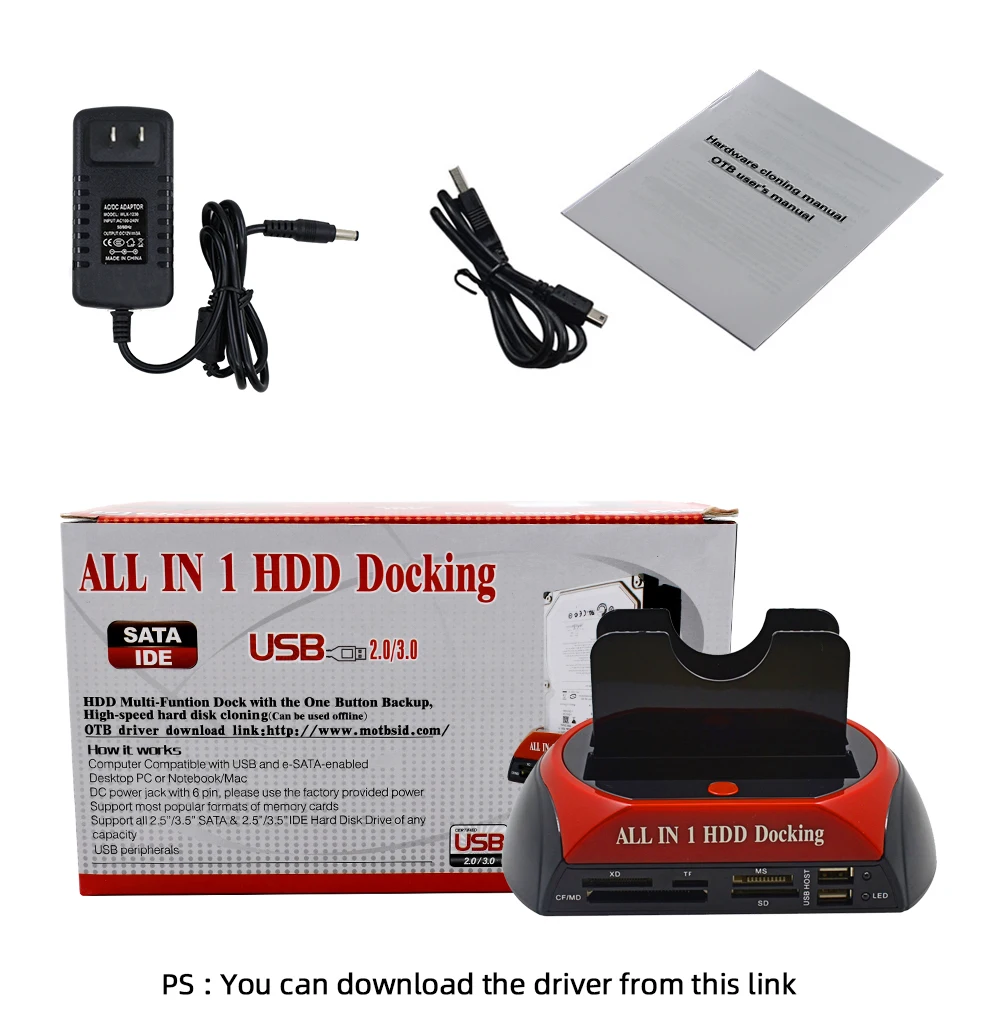 TISHRIC все в одном 3,5 2,5 док-станция AU Hdd Dual IDE SATA USB внешний HD корпус жесткий диск кардридер