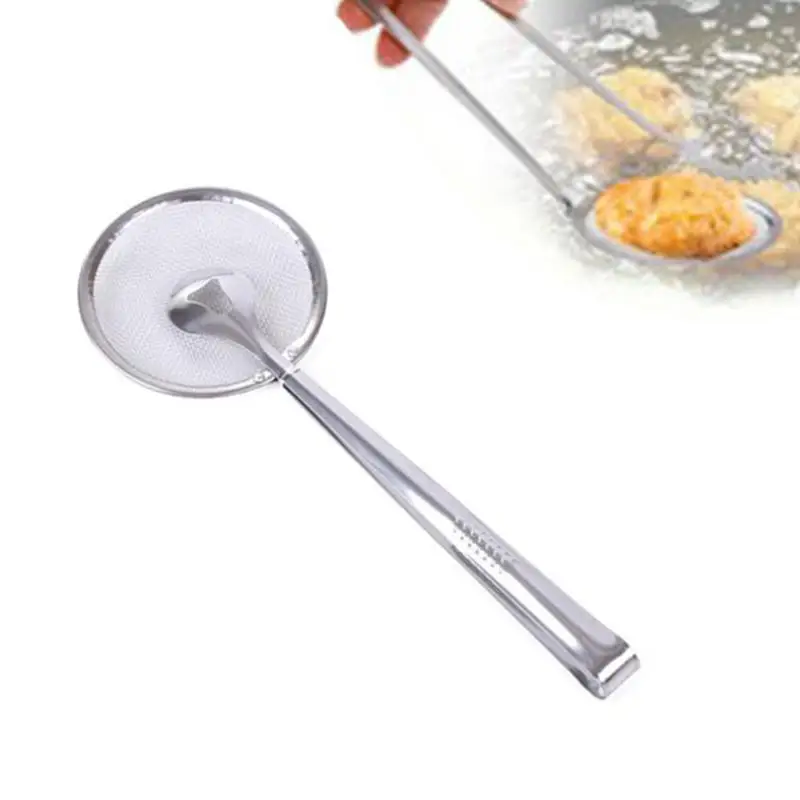 MeterMall Multi-functional 2-in-1 Stainless Steel Filter Spoon Spider Strainer Ladle with Clip for Fried Food | Дом и сад