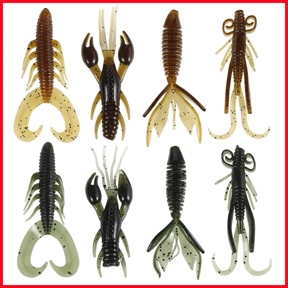  - Soft Lure Shrimp Silicone Artificial Baits Worms Lobster Fish Lures Jig Wobbler Sets for Swimbait Bass Carp Sea Fishing Tackle