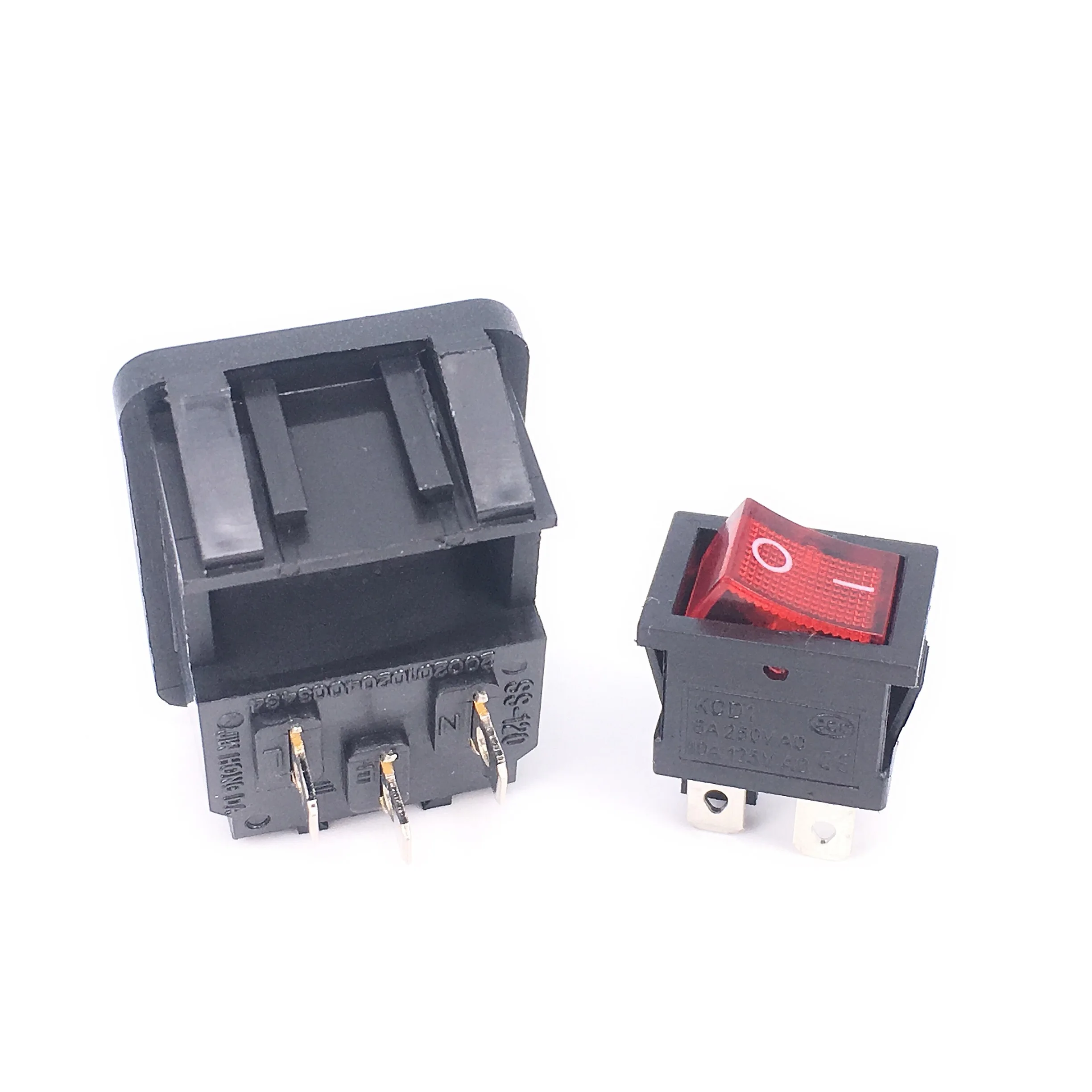 1PC Mains AC Power Cord Inlet Receptacle socket With ON OFF Rocker Switch 250V 10A IEC 320 C14 CCC CE | Электроника