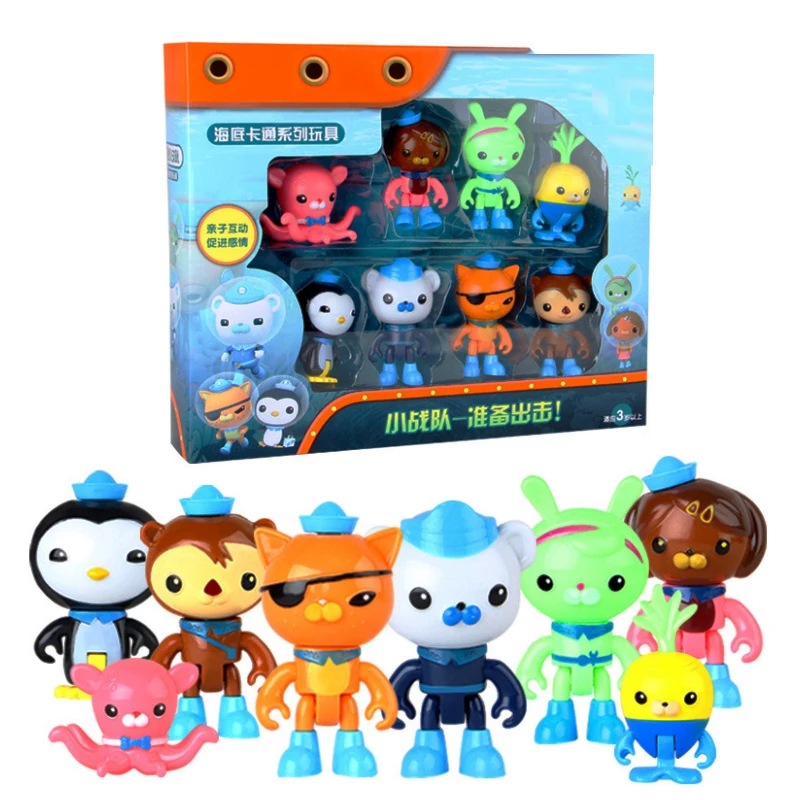8 шт./компл. модель Octonauts игрушки фигурки песо капитан барнакулы Пингвин