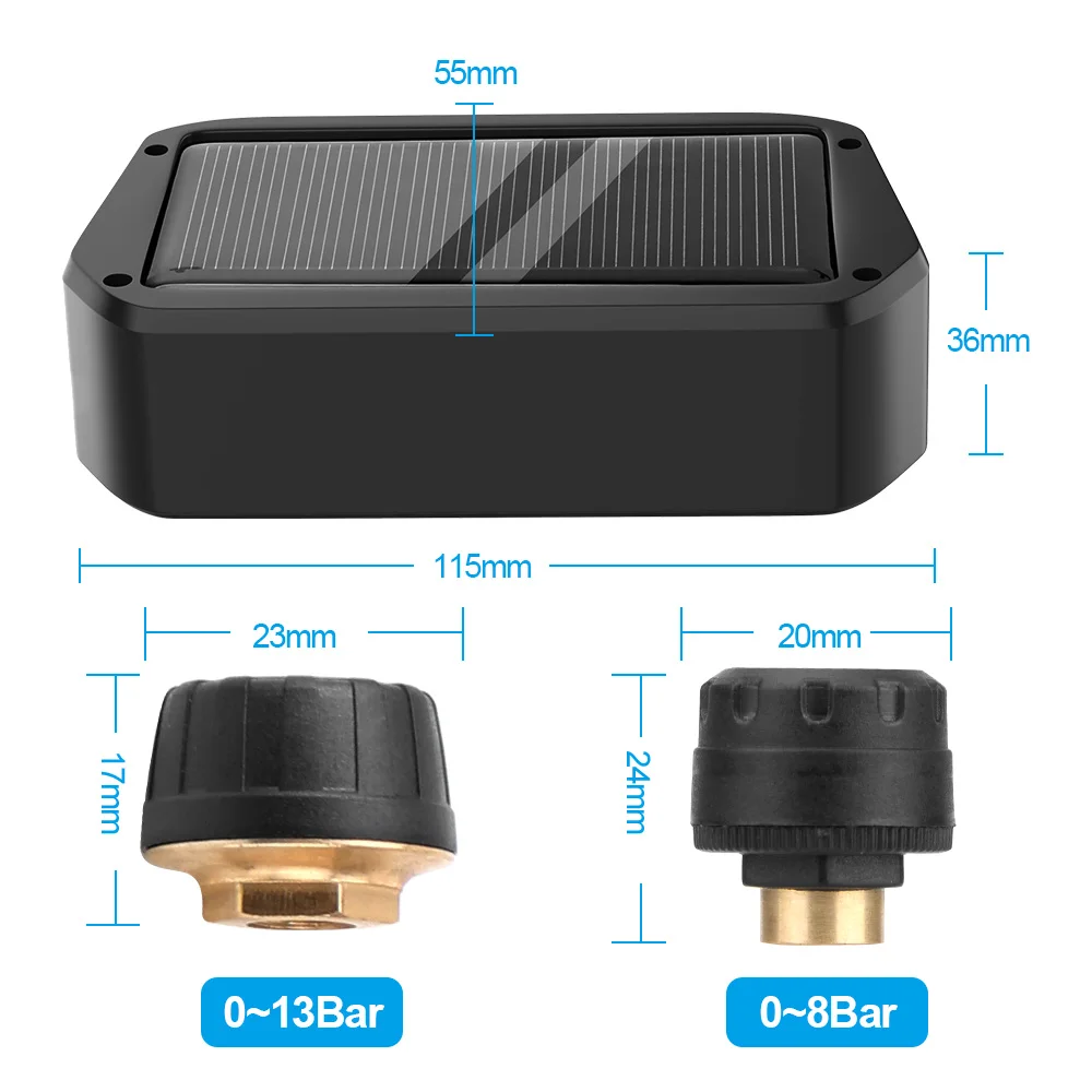 

6 Tires Freight Car Security Alarm Systems Car TPMS Tyre Pressure Monitoring System Digital LCD Display Light Truck