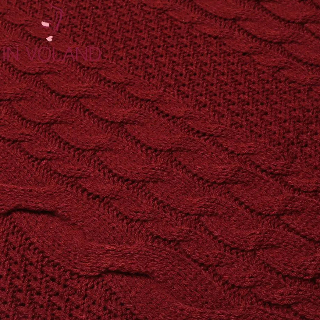 Женский Теплый Свитер Pollover повседневный Однотонный свитер с круглым вырезом и