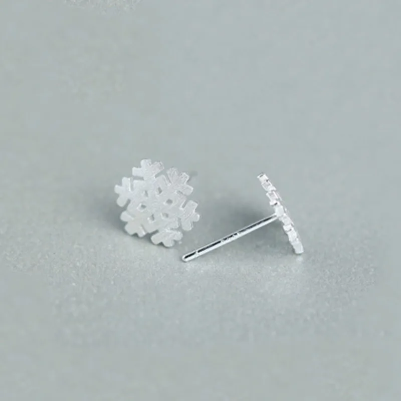 Женские серьги гвоздики в виде снежинок из серебра 100% пробы|gift handmade|gift sungift soap |