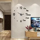 Цифровые акриловые часы для самостоятельной сборки, настенные часы наклейки 3d стереоскопические бесшумные электронные часы, современный дизайн, цифровое самоклеящееся искусство