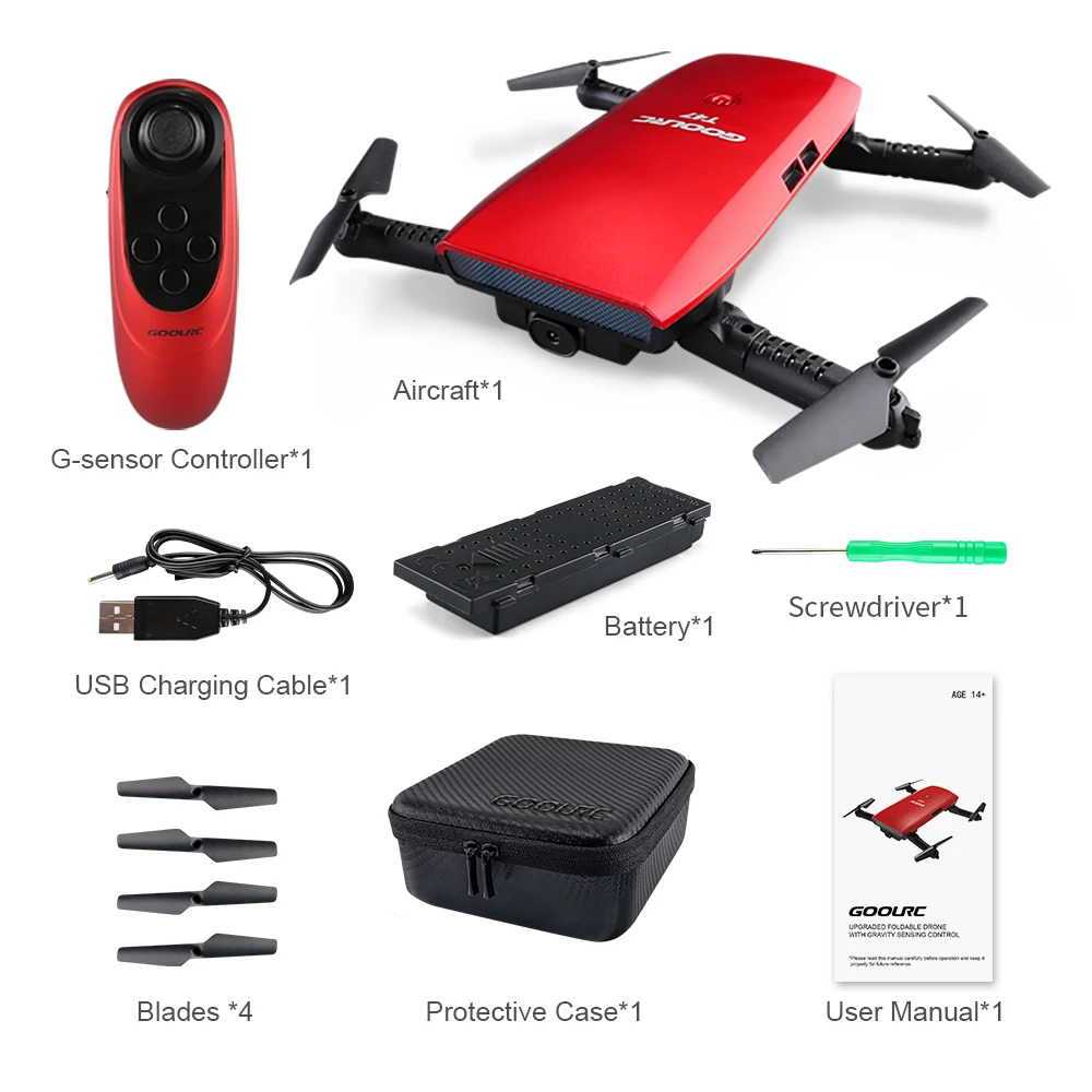 6 осевой гироскоп GoolRC T47 WIFI FPV 720P HD камера Квадрокоптер складной G Датчик RC Selfie Drone RTF