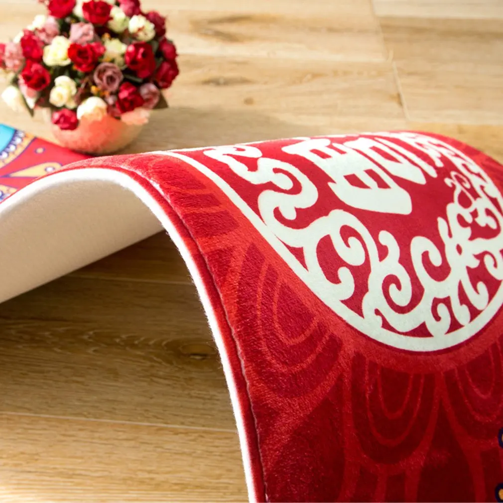 Фланелевый праздничный красный креативный коврик для дома домашний замшевый