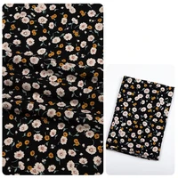 rayon cartoon printed fabric flower cloth for skirt dress baby clothes pants