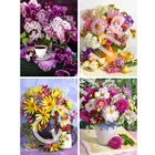 Алмазная 5D картина сделай сам, ваза с цветами, вышивка крестиком, мозаика для домашнего творчества, картина из круглых и квадратных страз, украшение для дома