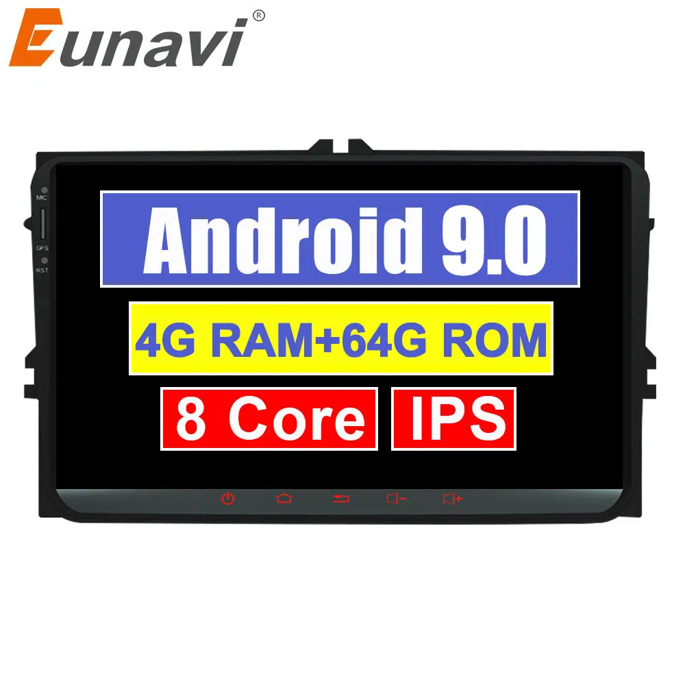 Eunavi 9 'ƈ Din Android 0 автомобильный Радио стерео плеер для Volkswagen VW Polo Jetta Tiguan passat b6 cc