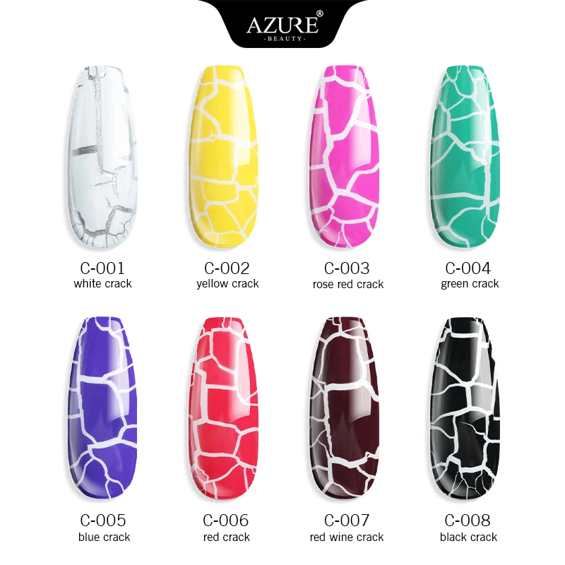 Azure beauty Crackle дизайн ногтей светодиодный гель лак замочить от длительного действия УФ-гель ноготь с эффектом трещин Гель-лак Полупостоянный Гибридный лак