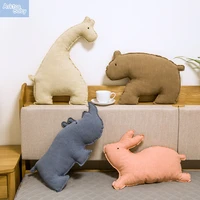irregular shape animals kids cushion rabbit throw cushion bear hold pillow baby nordic room decoration crib bumper with insert