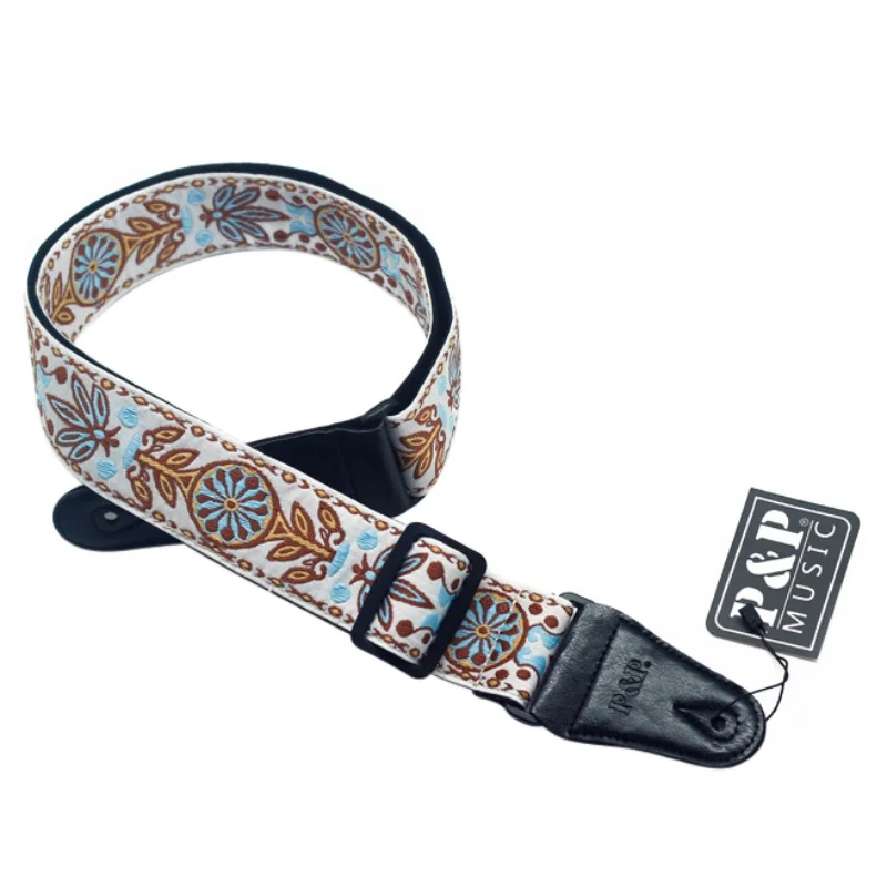 

Guitar Shoulder Strap Universal Vintage Adjustable Denim Cotton Belt For Acoustic Electric Bass Music Accessories