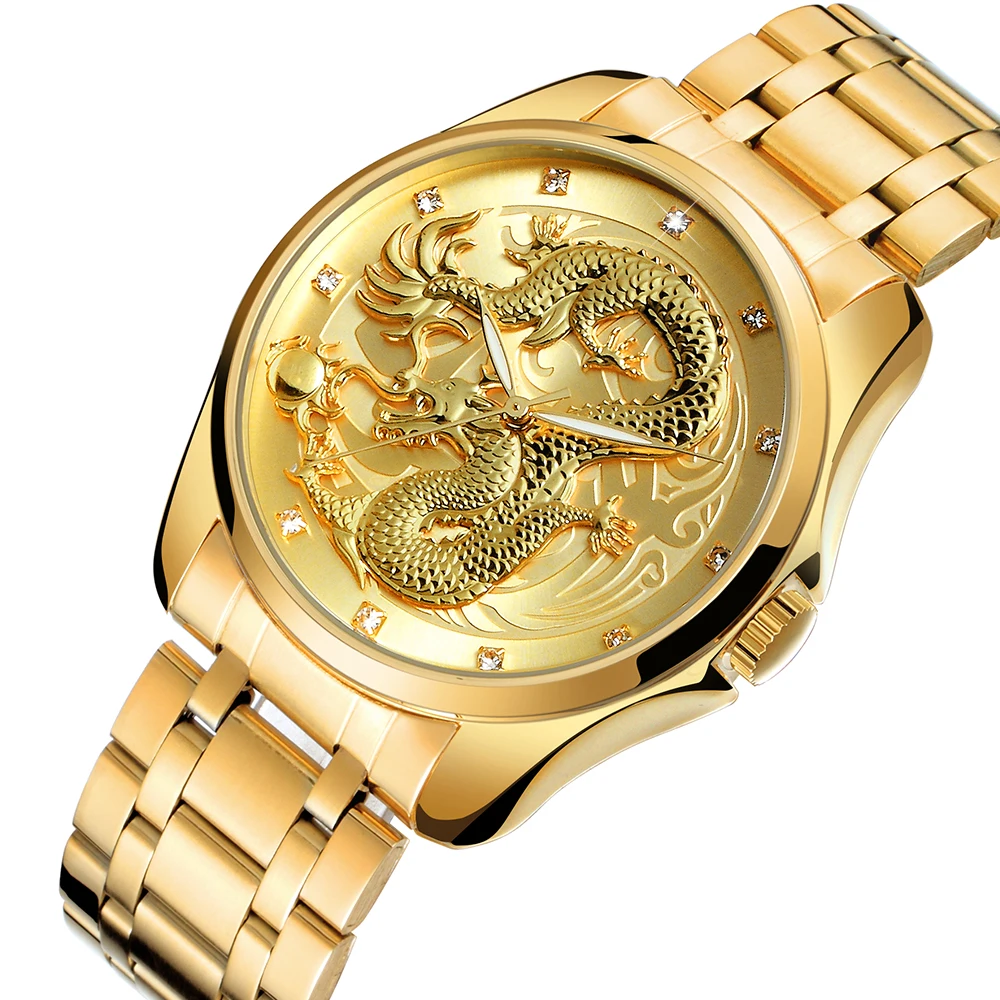 SKONE мужские часы с золотым 3D стерео циферблатом водонепроницаемые светящиеся