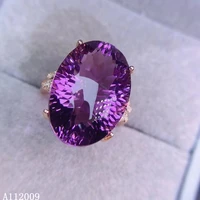kjjeaxcmy fine jewelry 925 sterling silver inlaid natural amethyst ring trendy atmosphere ladies adjustable ring support test
