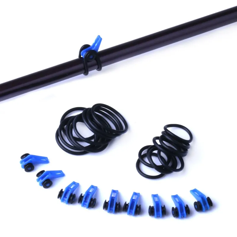

10 Set/bag Fishing Tools Clip Hanging Hook Holder Keeper With Rubber Rings 2021