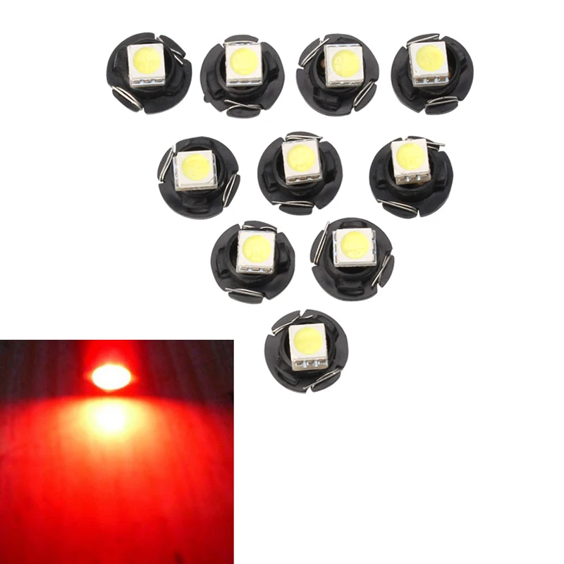 10 шт. T3 T4.2 T4.7 5050 1 SMD 12 В светодиодный индикатор освещения приборной панели