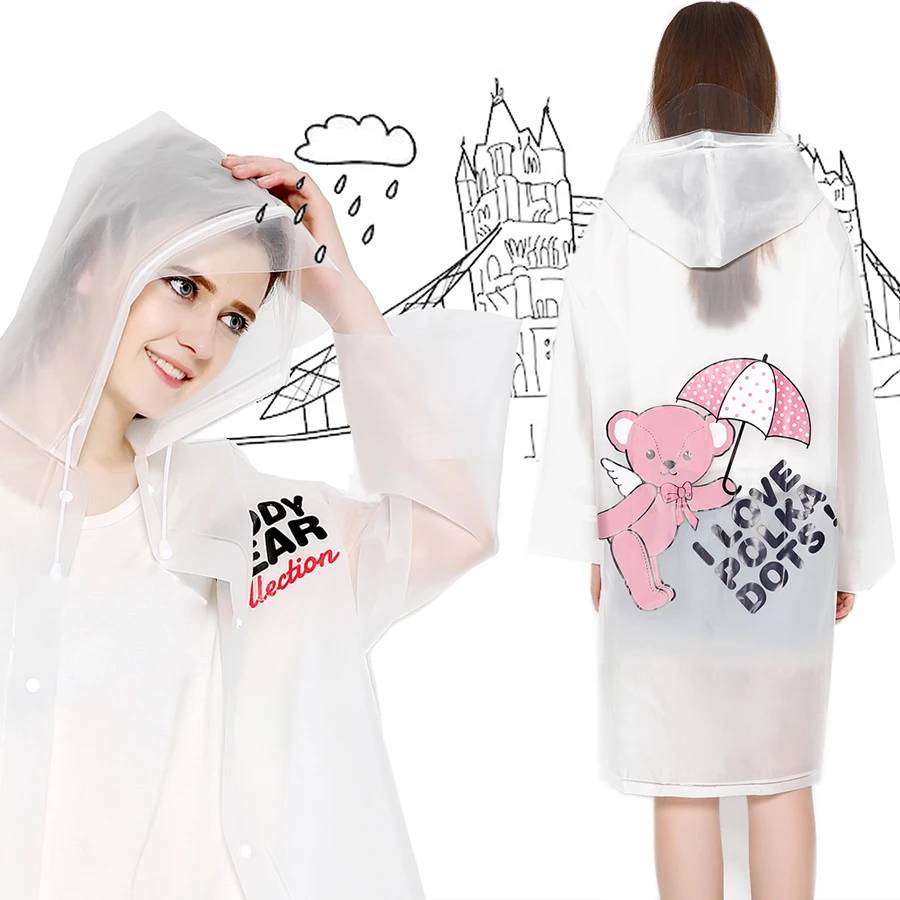 Прозрачное пончо для прогулок на открытом воздухе безопасные пластиковые