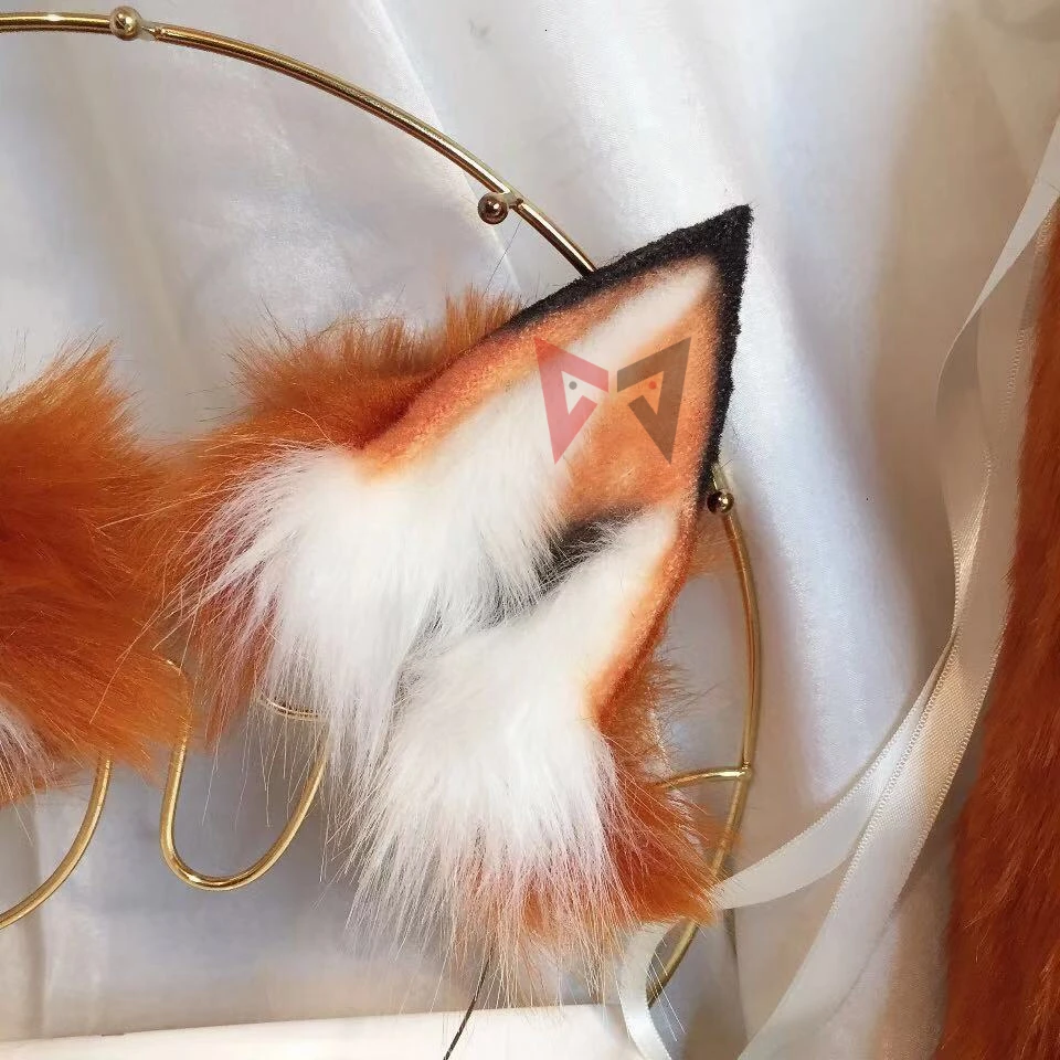 Обруч для волос с золотистыми и красными лисами девочек женщин - купить по