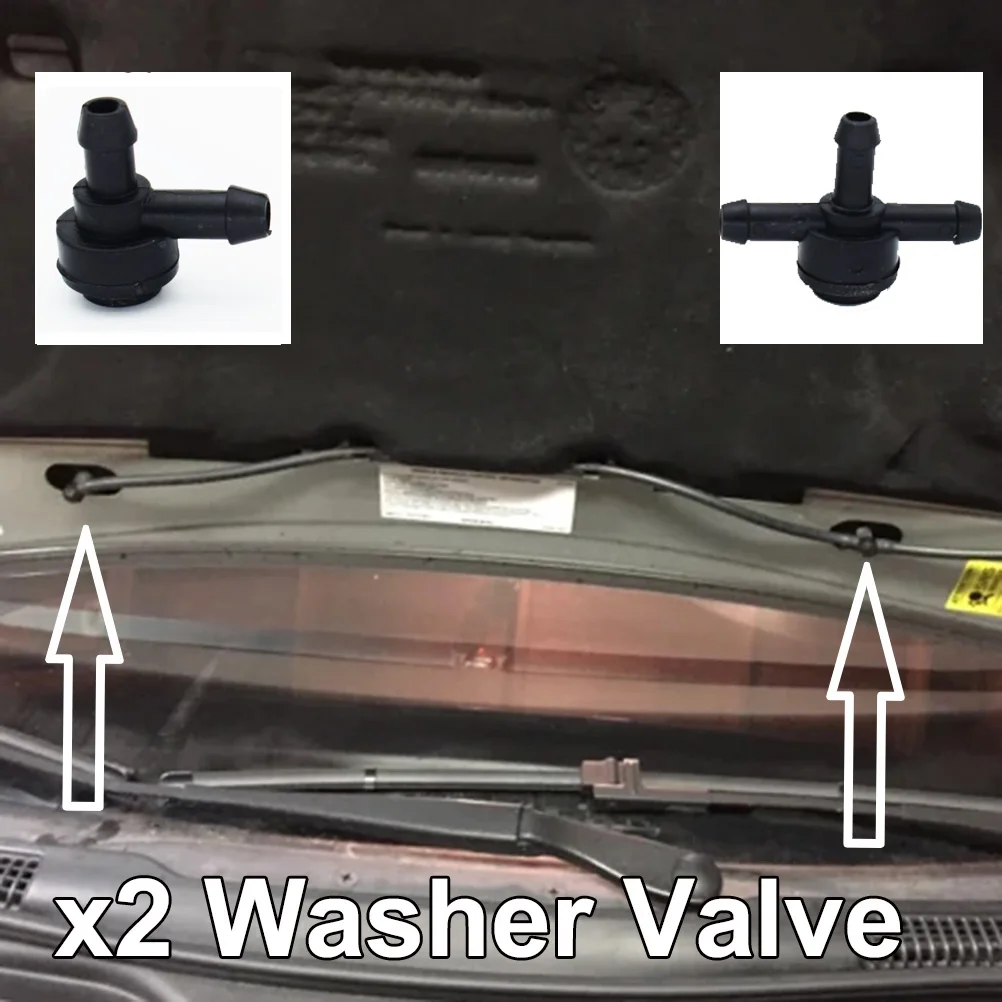 

2Pcs/Set Windshield Washer Connector Hose Valve Check 9178895 31391513 For Volvo C30 C70 S40 S60 S70 S80 V50 V70 XC60 XC70 XC90